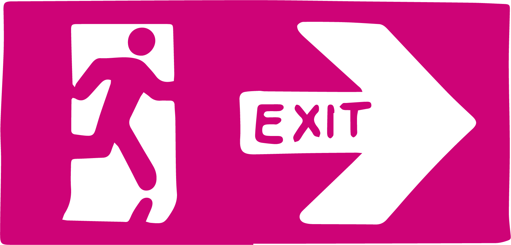 VBN-CommunityUnlocked-Exitschild-pink Exit-Schild
