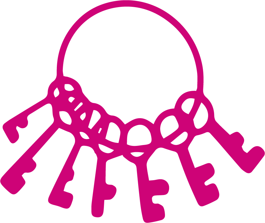VBN-CommunityUnlocked-Schluesselbund-pink Schlüsselbund