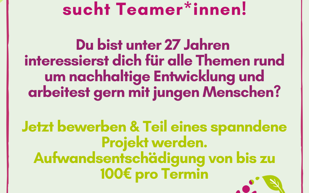 Unser Projekt „WandelWerkstatt – Nachhaltig in den Beruf“ sucht Teamer*innen!