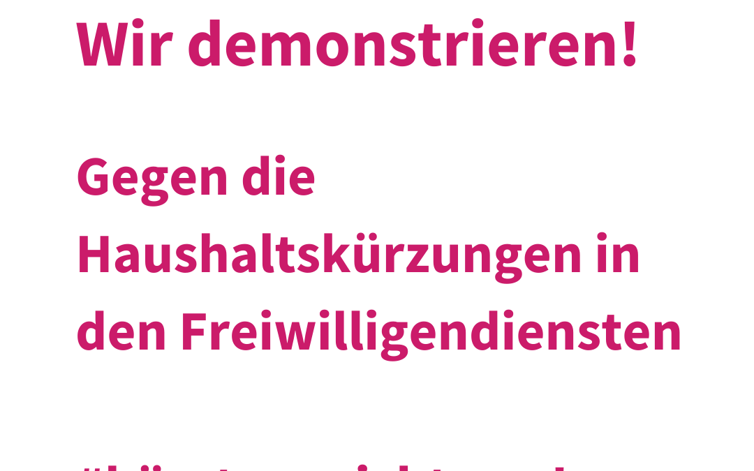 Gemeinsam stark für Freiwilligendienste: #Freiwilligendienstestärken Demo in Berlin