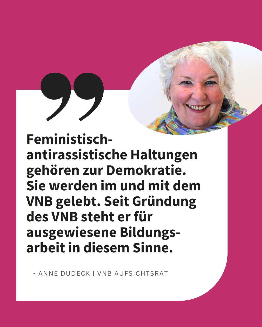 #VNBWirzeigenHaltung – Anne Dudeck zum internationalen Frauentag 08.03.2024