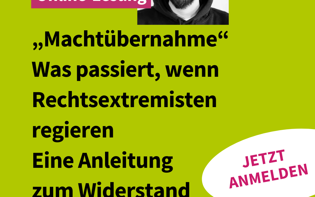 Online-Lesung mit Arne Semsrott: „Machtübernahme“ | Eine Anleitung zum Widerstand