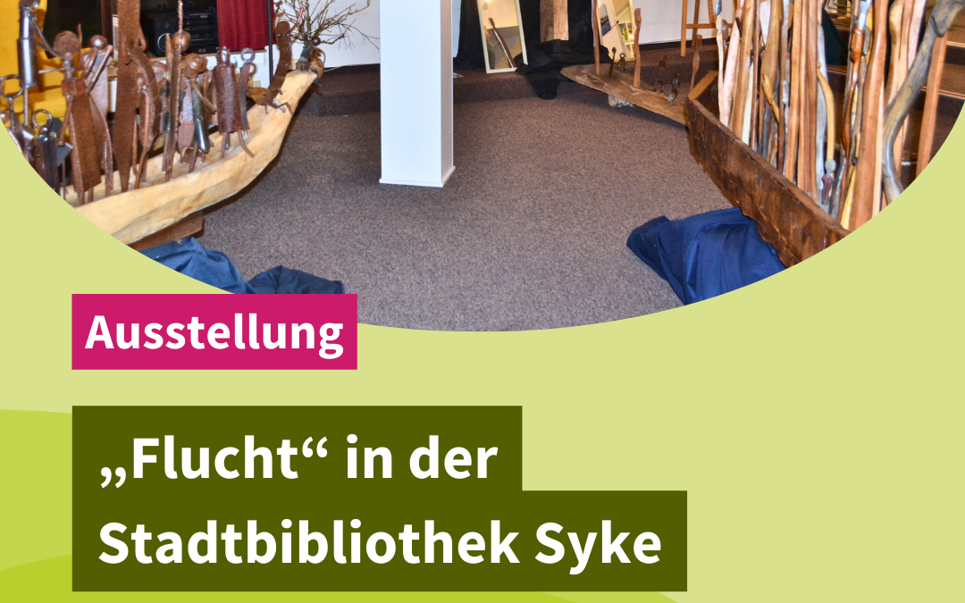 Ausstellung „Flucht“ in der Stadtbibliothek Syke mit Objekten von Hartmut Laack und Fietz Ulfert 