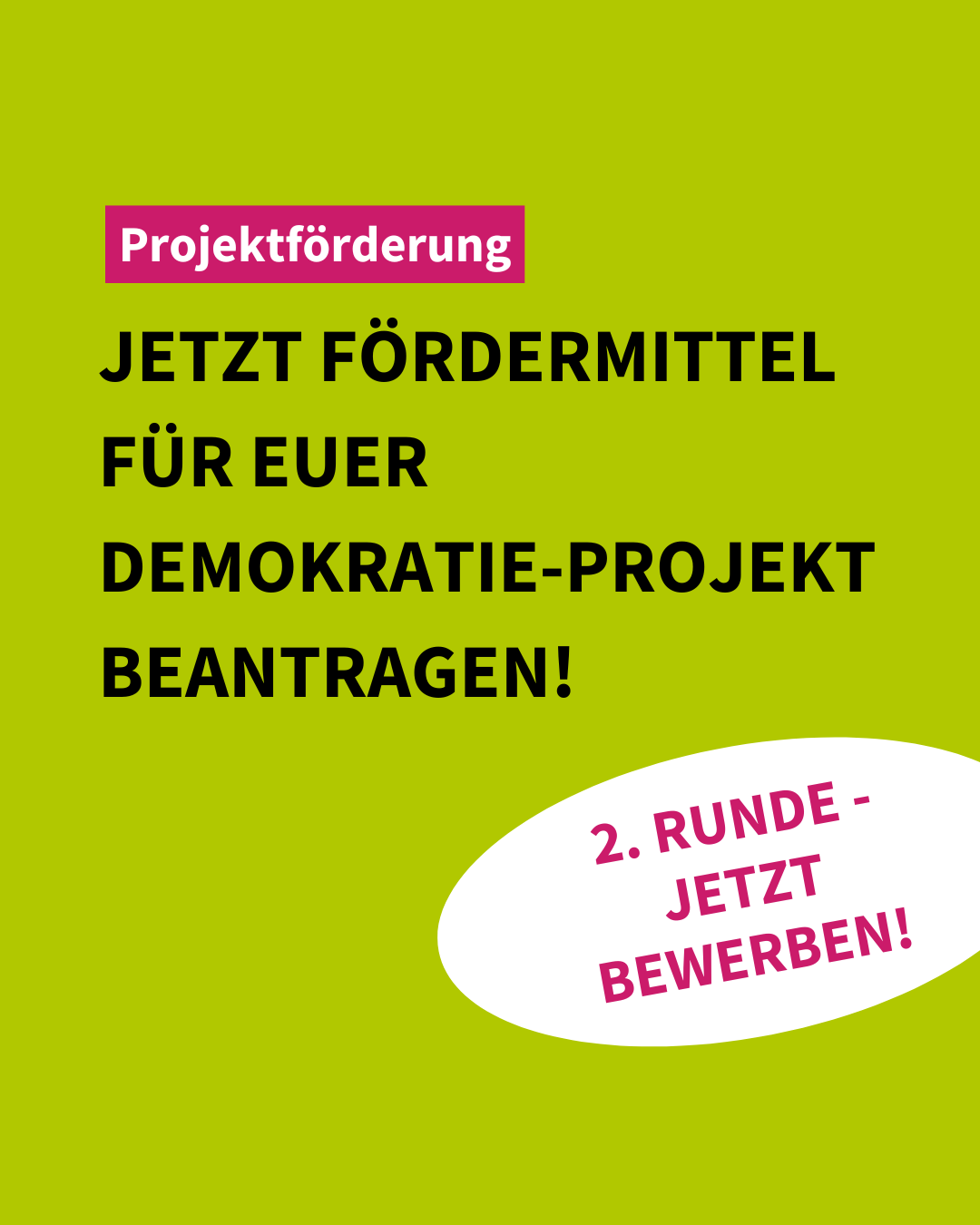 „Demokratie leben!“ Fördermittel gehen in die zweite Runde!