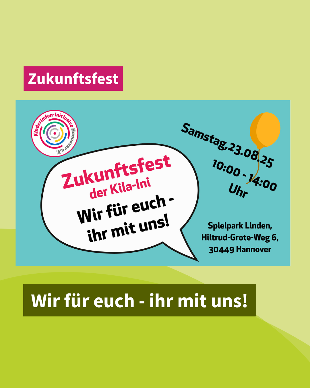 Zukunftsfest der KILA Ini am 23  August 2025 | Hannover