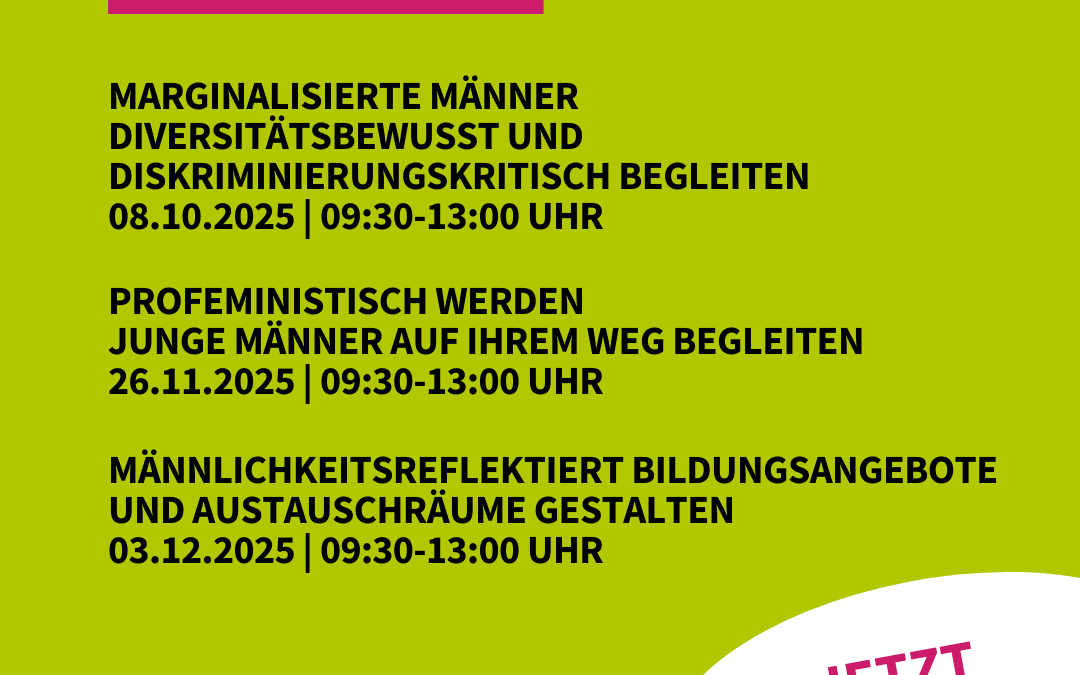 Online-Fortbildungsreihe: Männlichkeiten