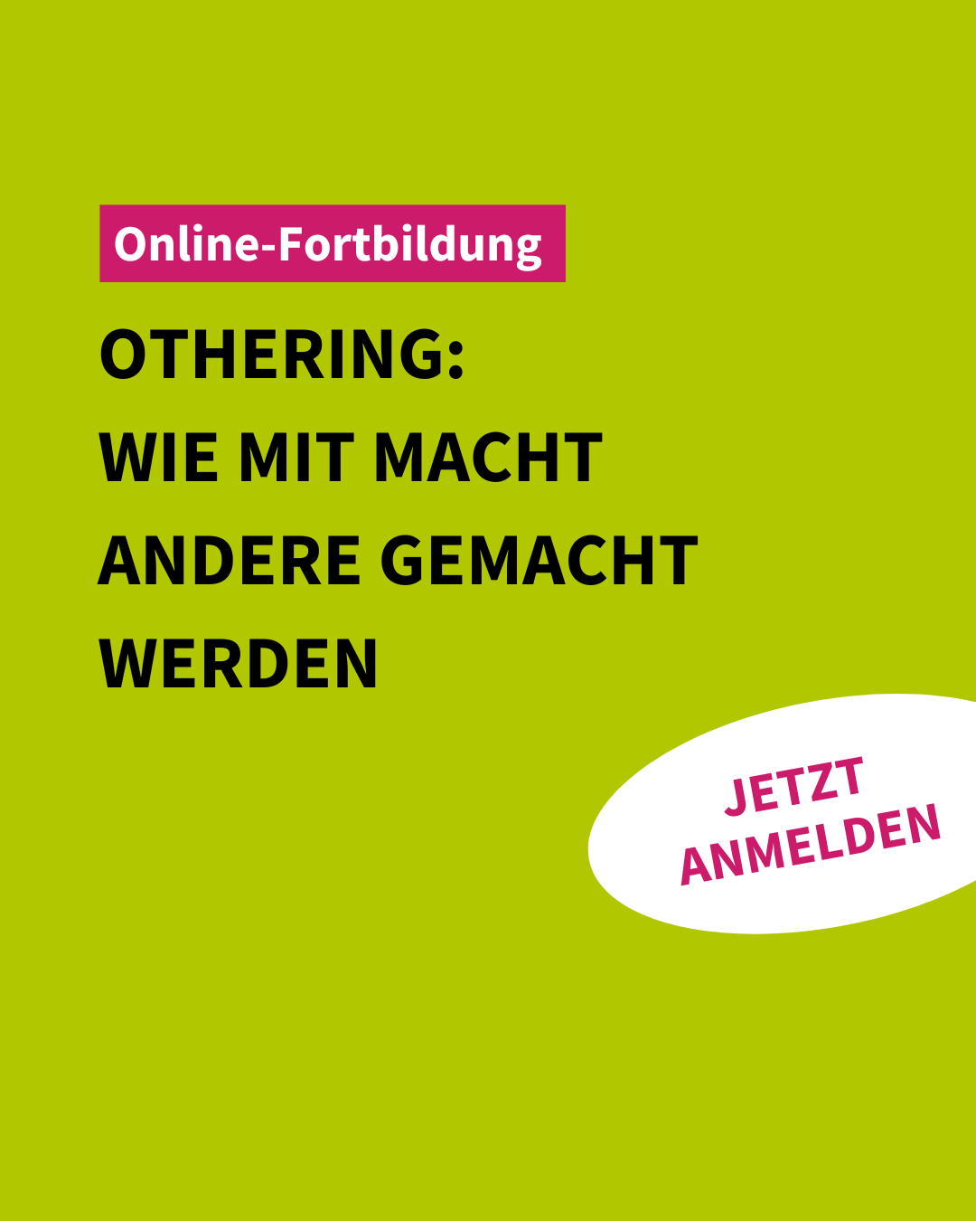 Online-Fortbildung Othering: Wie mit Macht Andere gemacht werden | 18.-19.11.2025 