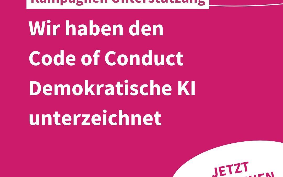 Warum wir als VNB den „Code of Conduct Demokratische KI“ unterzeichnen