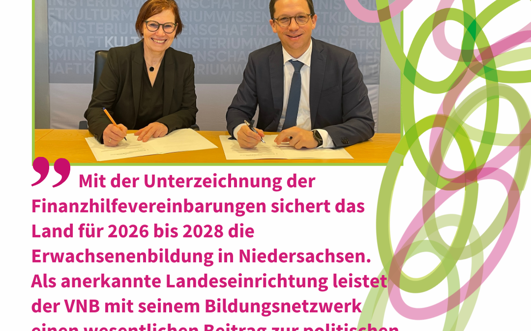 Gute Nachrichten aus dem VNB: Unterzeichnung der Finanzhilfevereinbarungen