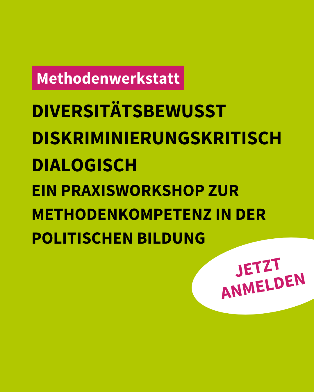 Methodenwerkstatt 2026 in Hannover: Diversitätsbewusst, diskriminierungskritisch und dialogisch Methoden anleiten