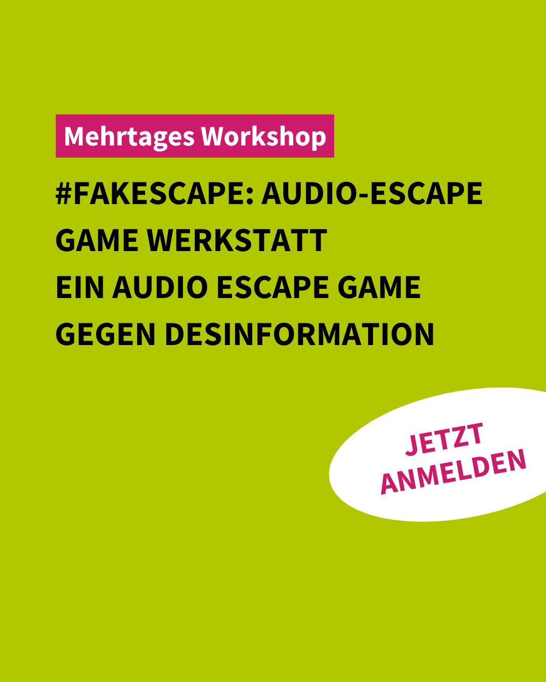 VNB-Projekt #FAKEscape: Audio-Escape Game Werkstatt Ein Audio Escape Game gegen Desinformation