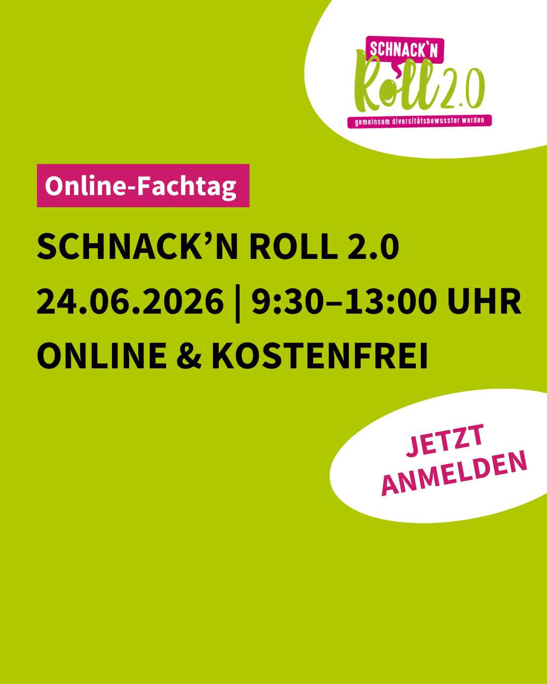 Online-Fachtag Schnack’n Roll 2.0 | Wie kann diskriminierungskritische Praxis gelingen? | 24.06.2026