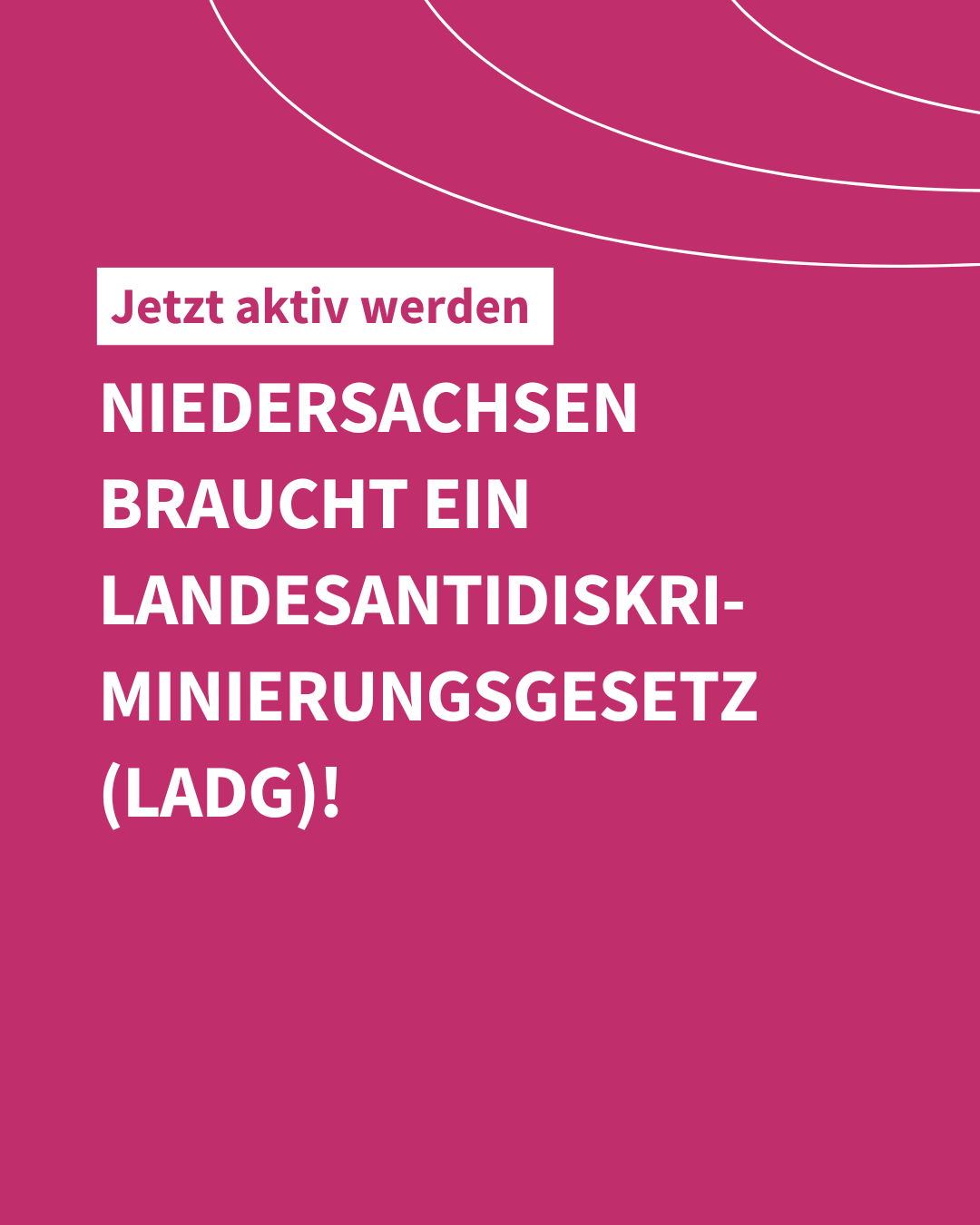 Jetzt aktiv werden: Niedersachsen braucht ein Landesantidiskriminierungsgesetz (LADG)!