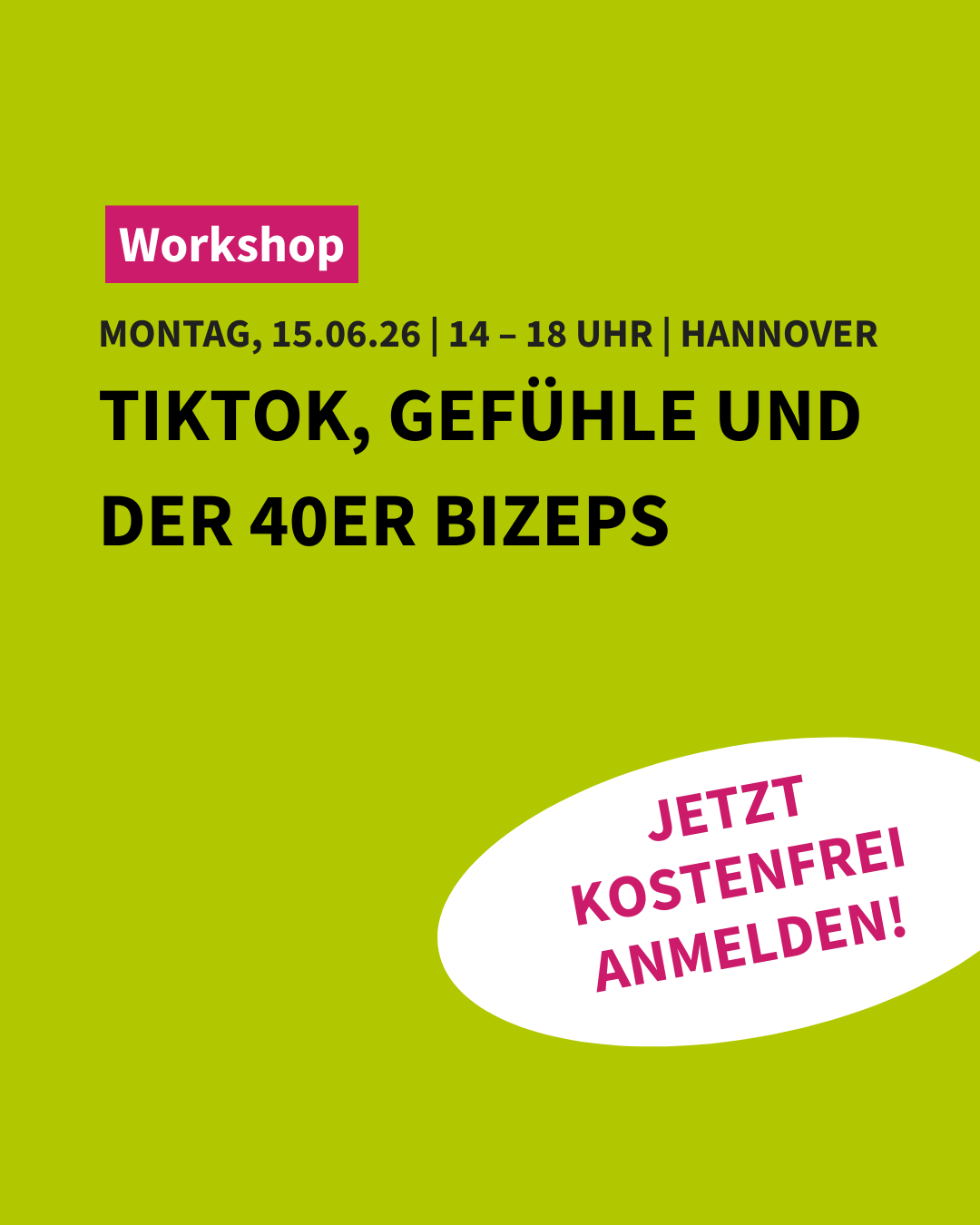 Workshop: TikTok, Gefühle und der 40er Bizeps