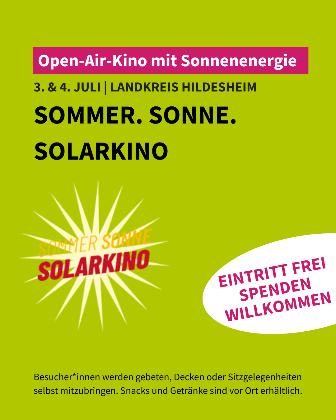 Sommer. Sonne. Solarkino – Klimaschutz trifft Kinoerlebnis im Landkreis Hildesheim