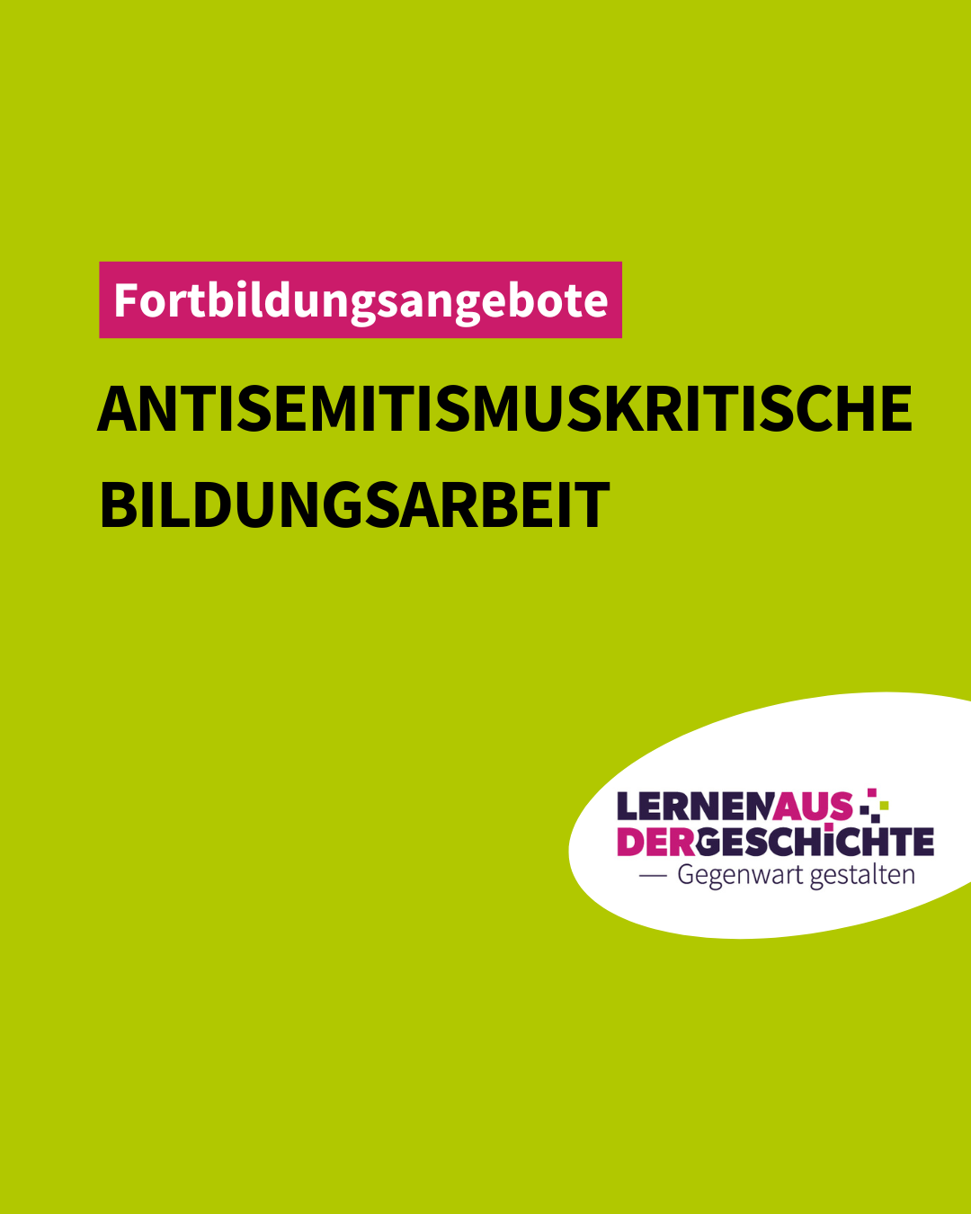 Fortbildungsangebote Antisemitismuskritische Bildungsarbeit